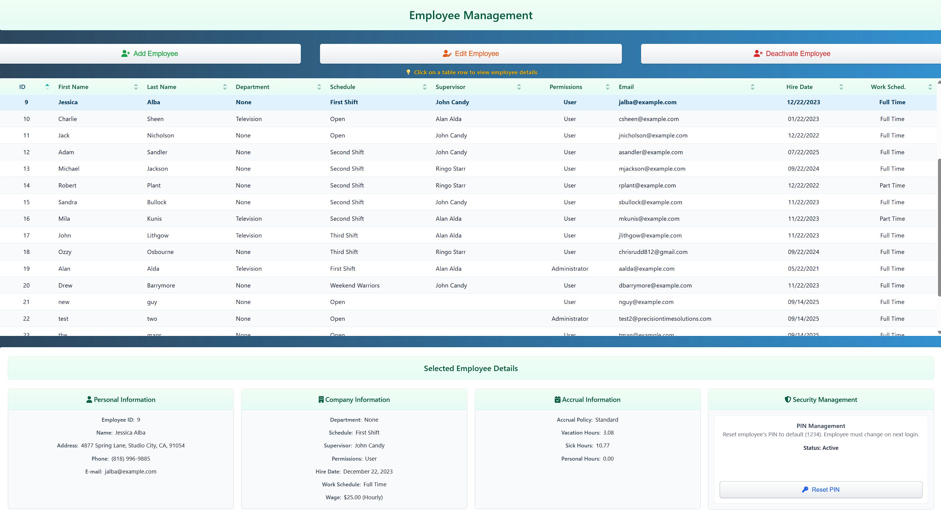 Employee Management preview